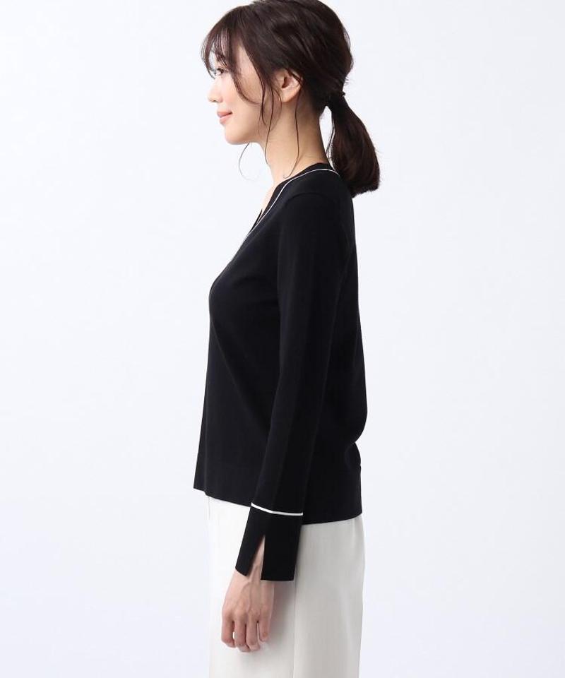 ◆配色ラインニットプルオーバー