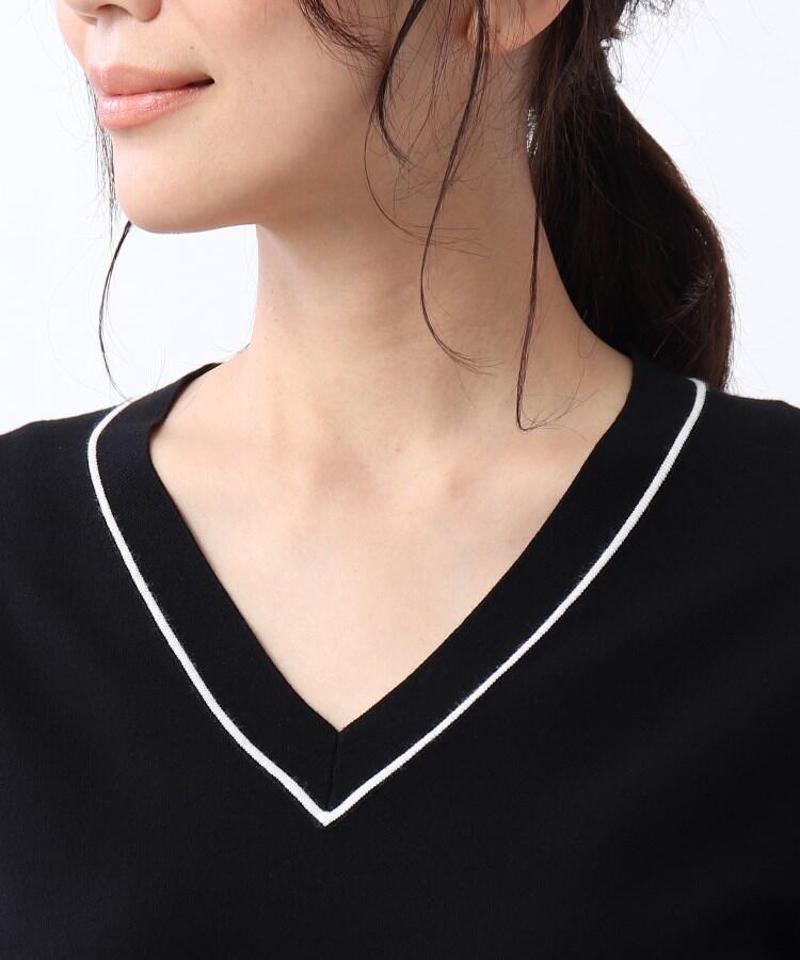 ◆配色ラインニットプルオーバー