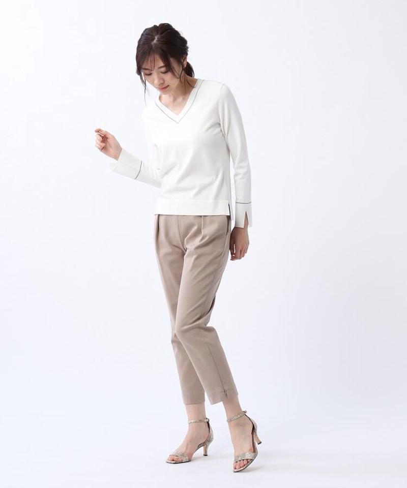 ◆裾スリットテーパードパンツ