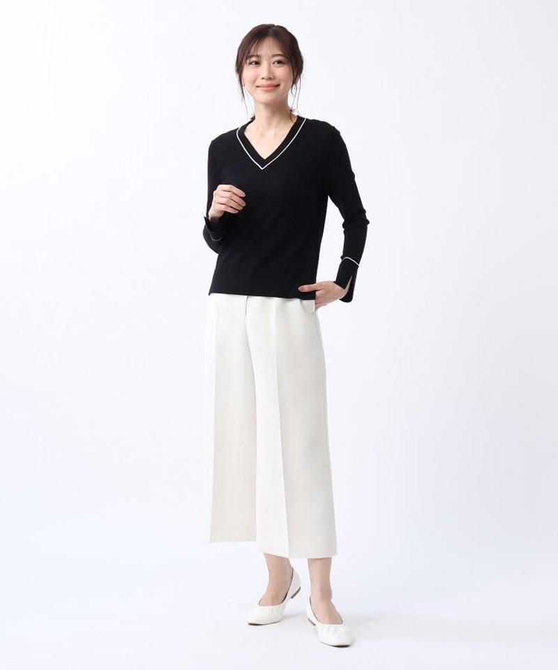 ◆ノベルクロス ワイドクロップドパンツ