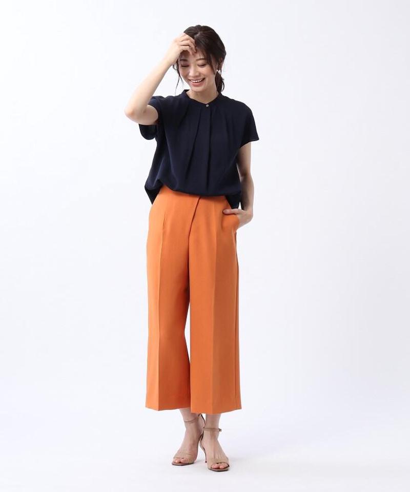 ◆ノベルクロス ワイドクロップドパンツ