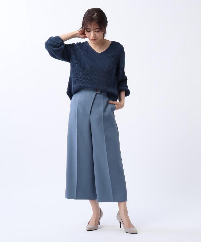 ◆ノベルクロス ワイドクロップドパンツ
