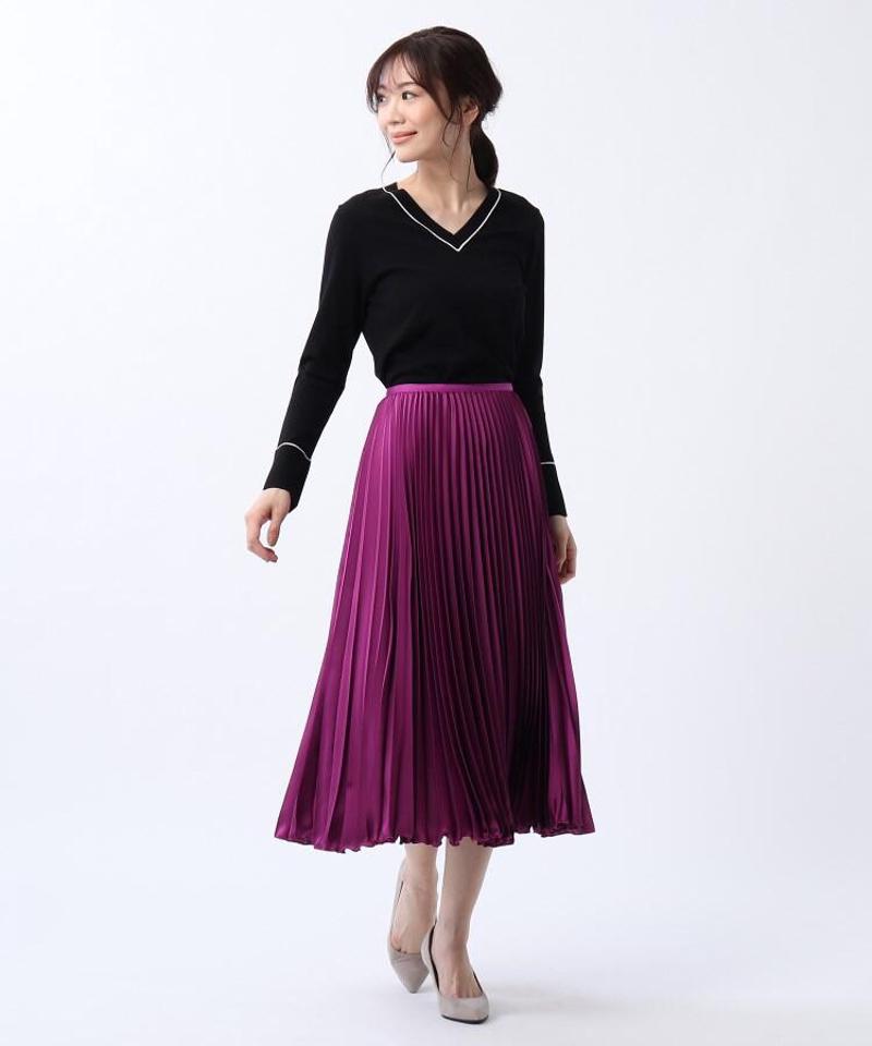 リッシュサテンプリーツスカート