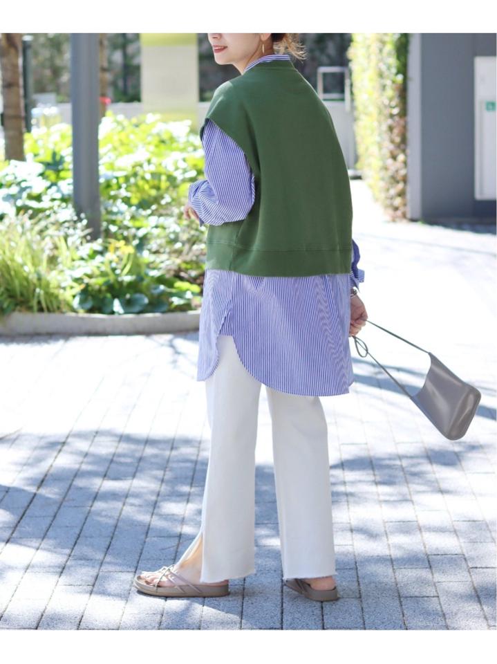 裏毛ロゴプリントノースリーブ◆