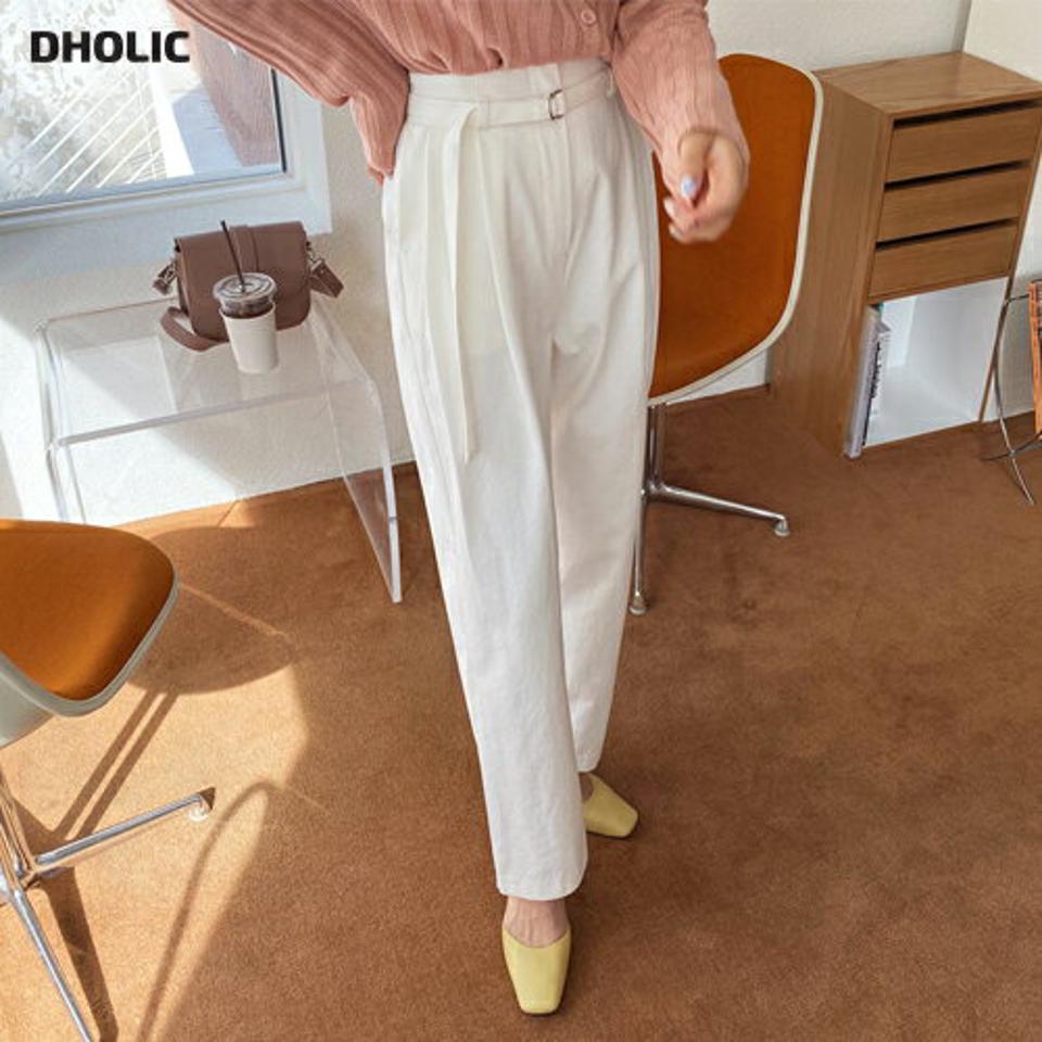 ベルト付タックワイドパンツ・全3色・t56977 レディース 【pt】【韓国 ファッション ボトムス パンツ ロング ロングパンツ ワイドパンツ スリム ベルトセット ボリューム ベーシック カジュアル 細身 シンプル 無地 体型カーバー 秋 春】