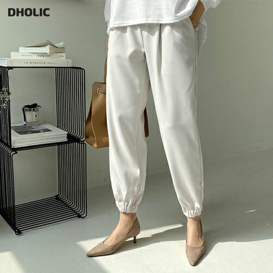 タックジョガースラックス・全2色・t67176 レディース 【pt】【スラックス パンツ ズボン ロングパンツ ジョガーパンツ タック 単色 無地 シンプル 大人 きれいめ カジュアル 春 秋 韓国 ファッション】【ハイホリHIHOLLI】