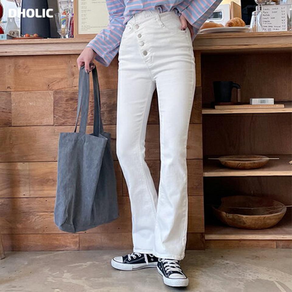 ダイアゴナルフレアパンツ・全2色・t63335 レディース 【pt】韓国ファッション ボトムス パンツ ロング ロングパンツ ブーツカットパンツ ブーツカット スリム フィット 細身 10分丈 十分丈 カジュアル デイリー 秋 春 NIJU