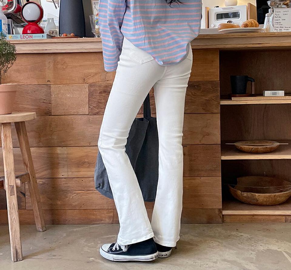 ダイアゴナルフレアパンツ・全2色・t63335 レディース 【pt】韓国ファッション ボトムス パンツ ロング ロングパンツ ブーツカットパンツ ブーツカット スリム フィット 細身 10分丈 十分丈 カジュアル デイリー 秋 春 NIJU