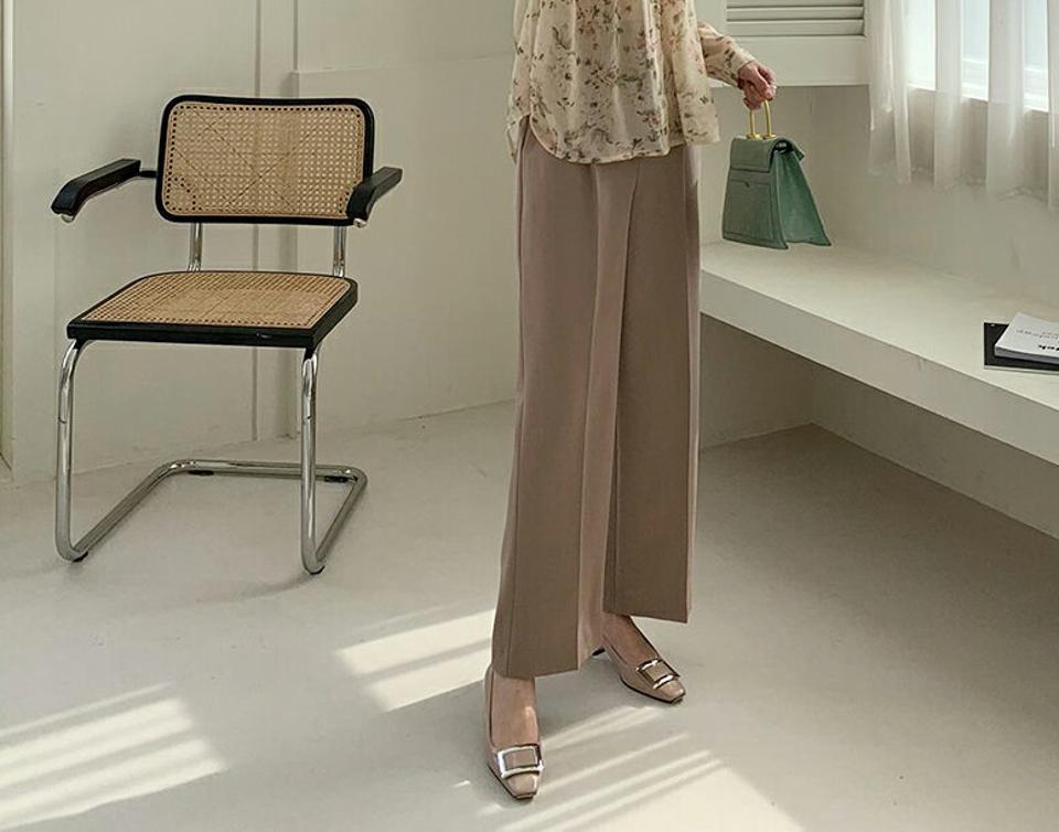 ダイアゴナルラインスラックス・全3色・t67177 レディース 【pt】【スラックス パンツ ズボン ロングパンツ ダイアゴナル 単色 無地 シンプル ベーシック オフィスカジュアル きれいめ 春 秋 韓国 ファッション】【ハイホリHIHOLLI】