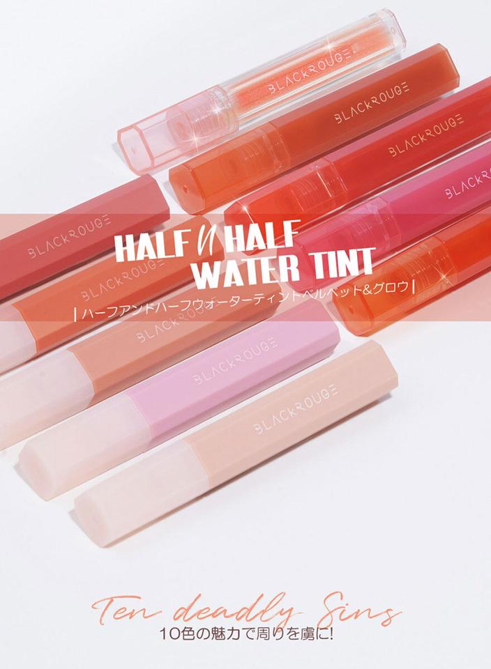 [ブラックルージュ] ハーフアンドハーフウォーターベルベットティント・49571 コスメ cosme 【MAKEUP】BLACKROUGE リップ ティント リップティント 唇 ベルベット セミマット ワイン レッド 赤 ピンク オレンジ コーラル 韓国 韓国コスメ ブラックルージュ