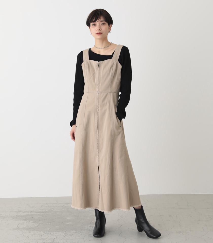 ZIP UP JUMPER DRESS/ジップアップジャンパードレス