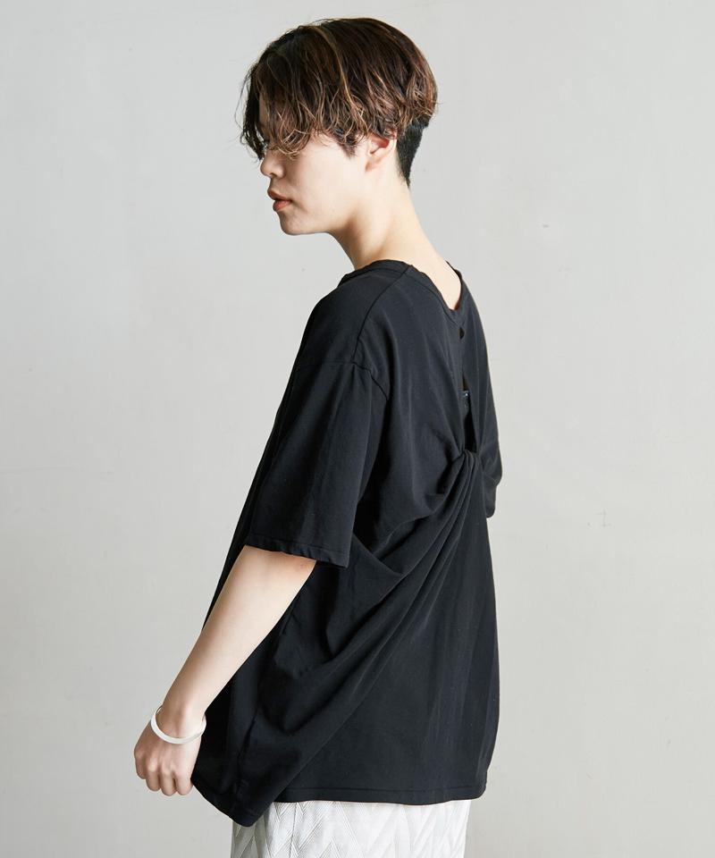 ●○80/2強撚天竺　バックツイストＴシャツ（note et silence.）
