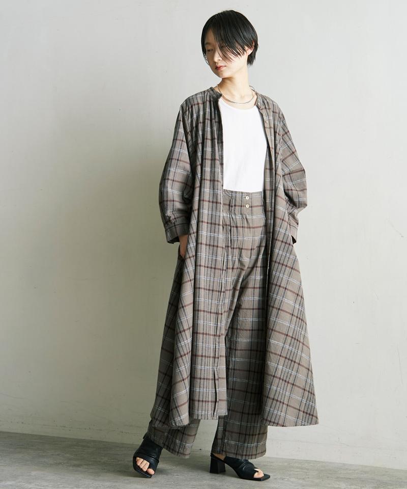 ○Ｃ/Ｓｉネップ先染チェックタックパンツ（cardo fabrica）