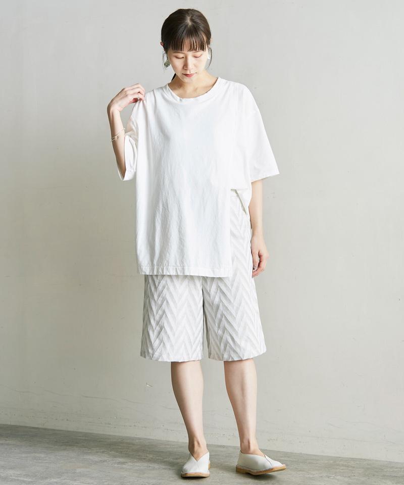 ●○80/2強撚天竺 スリットロングTシャツ（note et silence.）