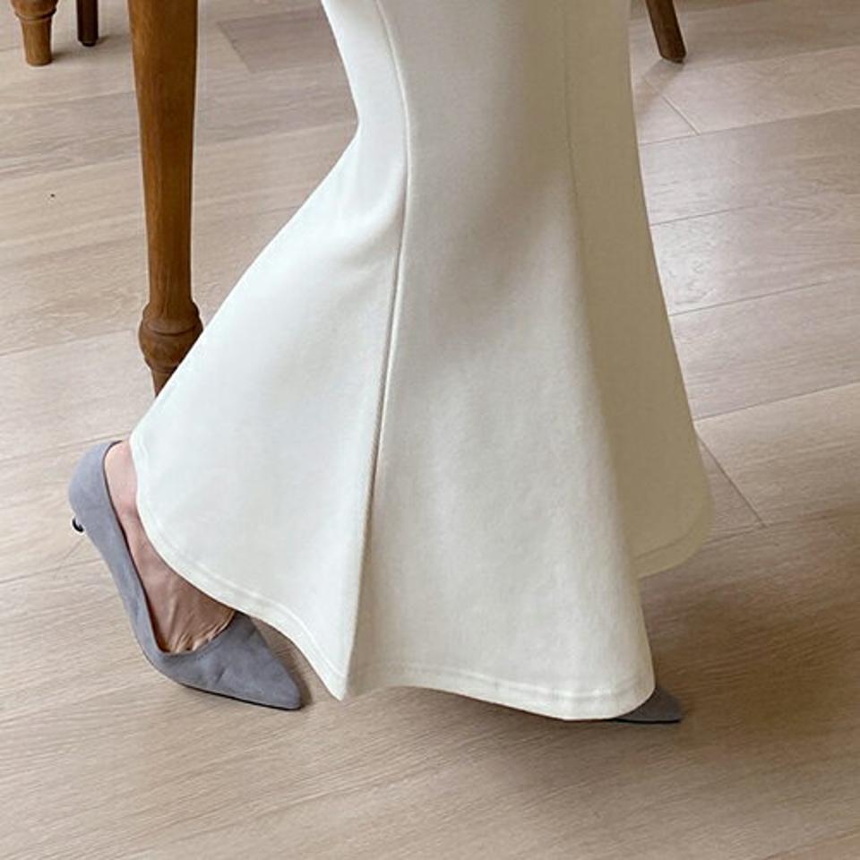 スリムマーメイドスカート・全3色・t67238 レディース 【sk】 スカート ロング ロングスカート マーメイド マーメイドスカート スリム 単色 無地 シンプル フェミニン 大人 春 秋 韓国ファッション ハイホリHIHOLLI