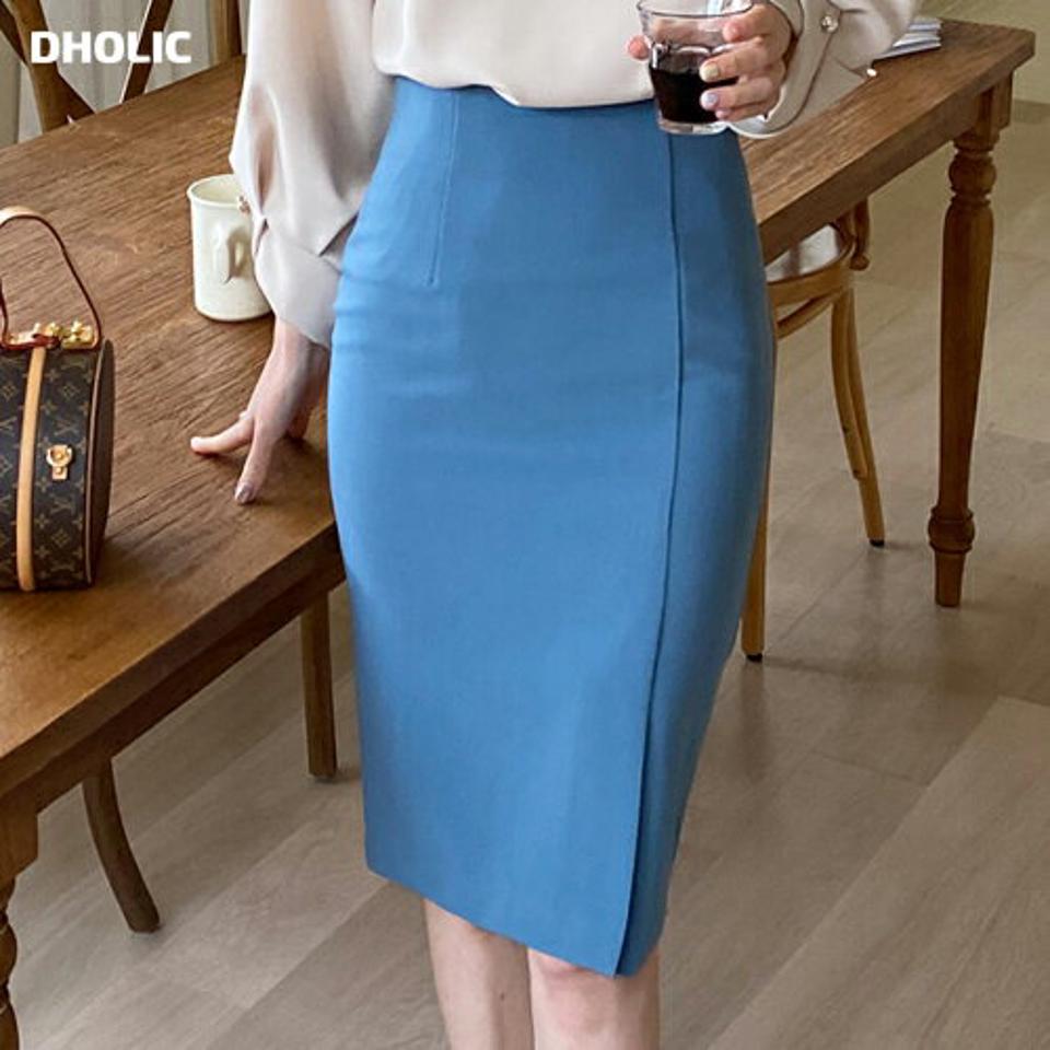 スリットタイトHラインスカート・全5色・b67290 レディース 【sk】【スカート ミディ丈 ミディスカート Hライン スリット タイト タイトスカート 単色 無地 シンプル 大人 オフィスカジュアル きれいめ 春 秋 韓国 ファッション】【ハイホリHIHOLLI】