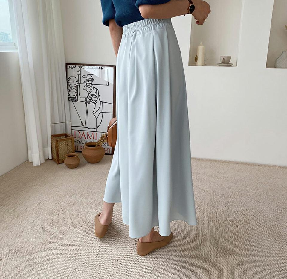 フレアアンバランススカート・全3色・b61702 レディース 【sk】【韓国 ファッション ボトムス スカート ロング ロングスカート アンバランス フレアスカート ウエストゴム サイドファスナー ボリューム カジュアル 体型カバー フェミニン デイリー 秋 春】