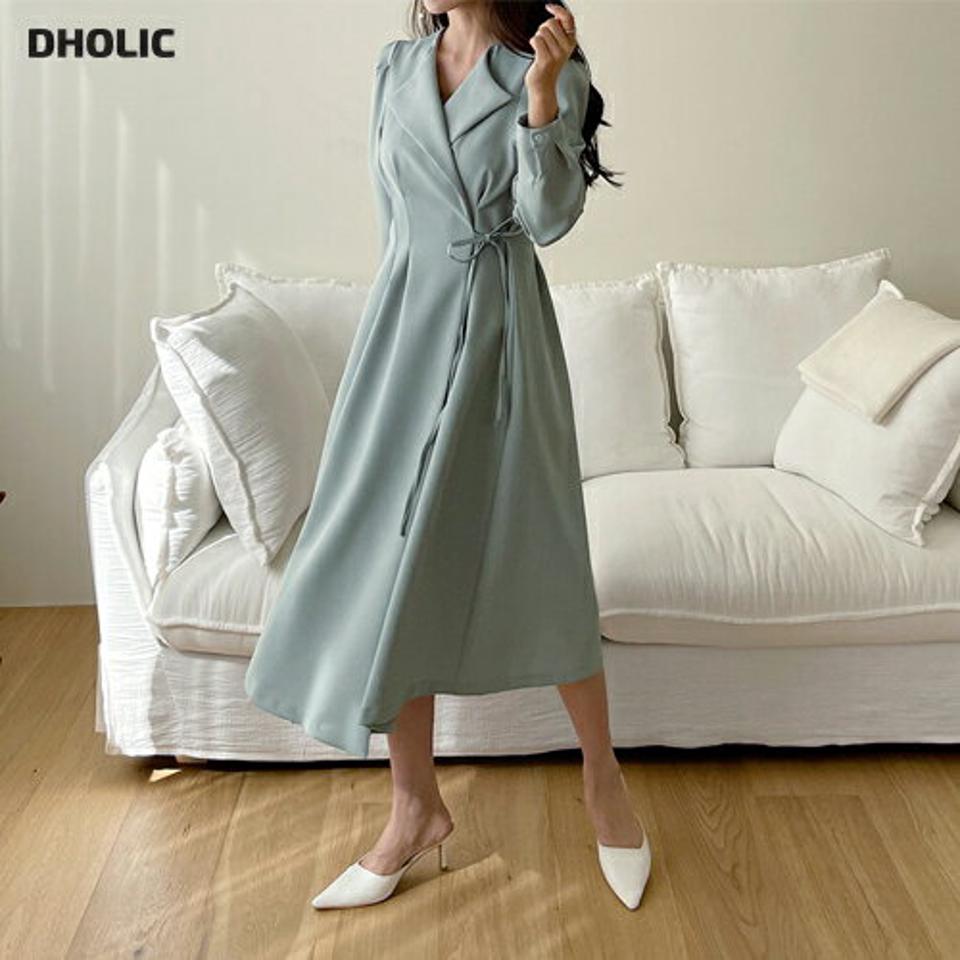 ≪人気商品再入荷≫Vネックカラーラップワンピース・t62998 レディース 【ops】韓国ファッション ワンピース ロングワンピース カジュアル カラー ラップワンピース フレアワンピース 学校行事 オフィスカジュアル 結婚式 フェミニン 秋 春