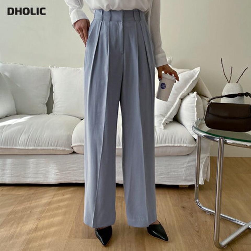 タックハイウエストスラックス・全4色・t63002 レディース 【pt】【韓国 ファッション ボトムス パンツ スラックス ボリューム ワイドスラックス ツータック オフィスカジュアル ハイウエスト 無地 体型カーバー 秋 春】