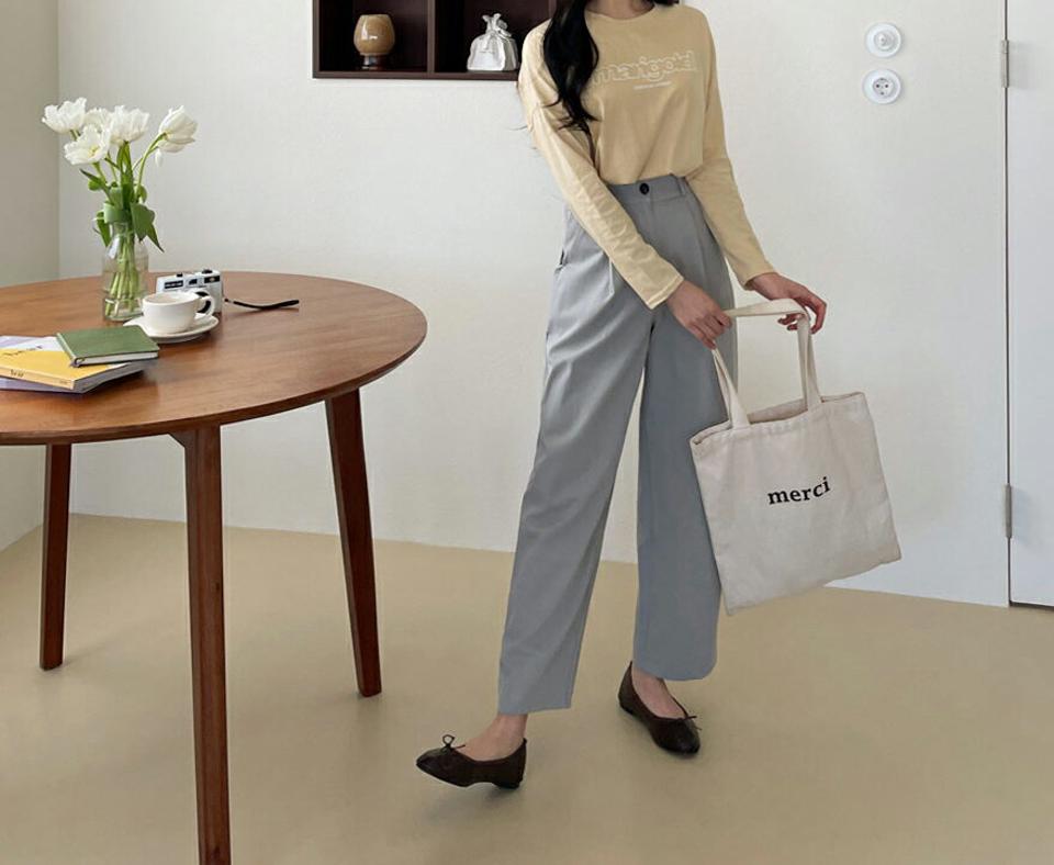 即日配送 ボタンハイウエストワイドパンツ・全3色・t63382 レディース 【pt】韓国ファッション ボトムス パンツ ロング ロングパンツ ユニーク ワイドパンツ バックゴム ハイウエスト ルーズ ゆったり スリム 細身 シンプル 秋 春