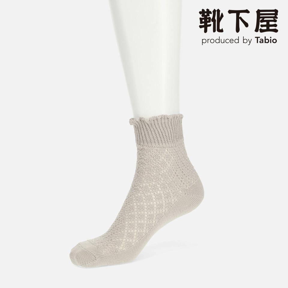 【あす楽】【靴下屋】 ダイヤメッシュゴム長ショートソックス / 靴下 タビオ Tabio くつ下 ショート レディース 日本製 2106sl