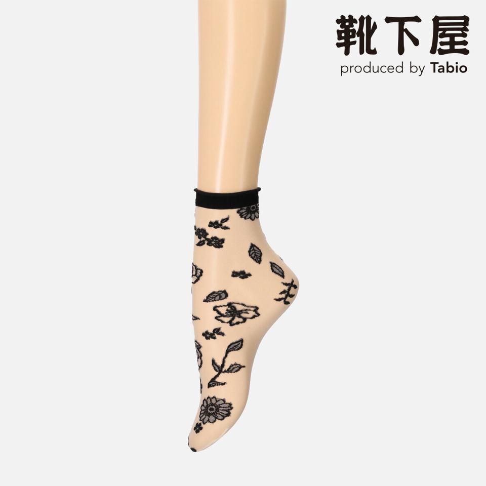 【あす楽】【靴下屋】 フラワースケッチショートソックス / 靴下 タビオ Tabio くつ下 ショート レディース 日本製 2106ka