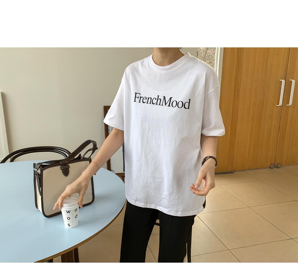 レタードスリット半袖Tシャツ