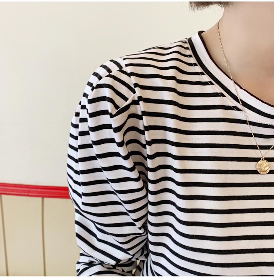パフスリーブクルーネックTシャツ