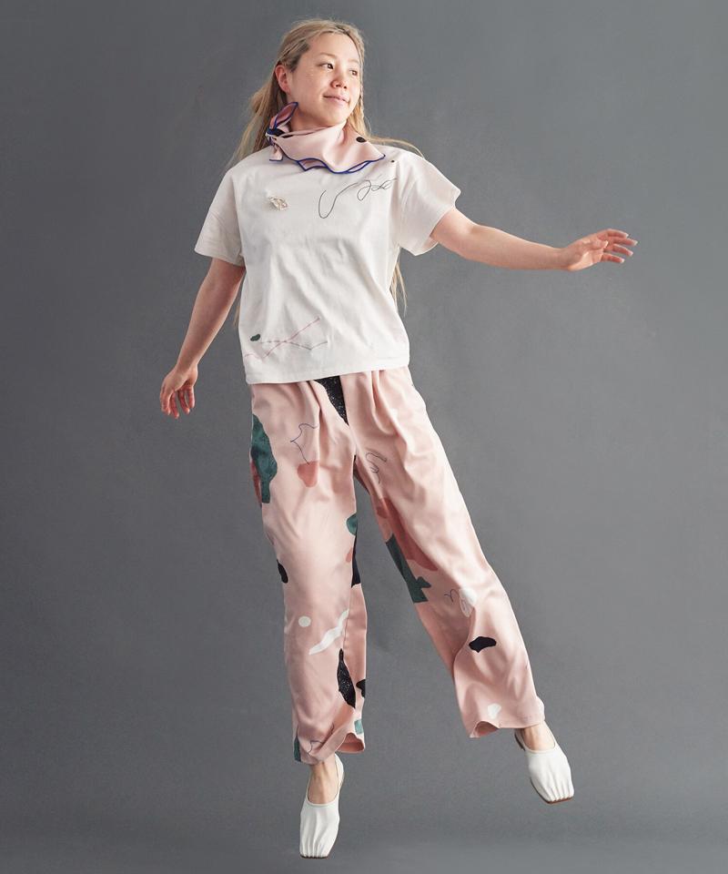 ●pink pepper × caph 刺繍Tシャツ（caph troupe）