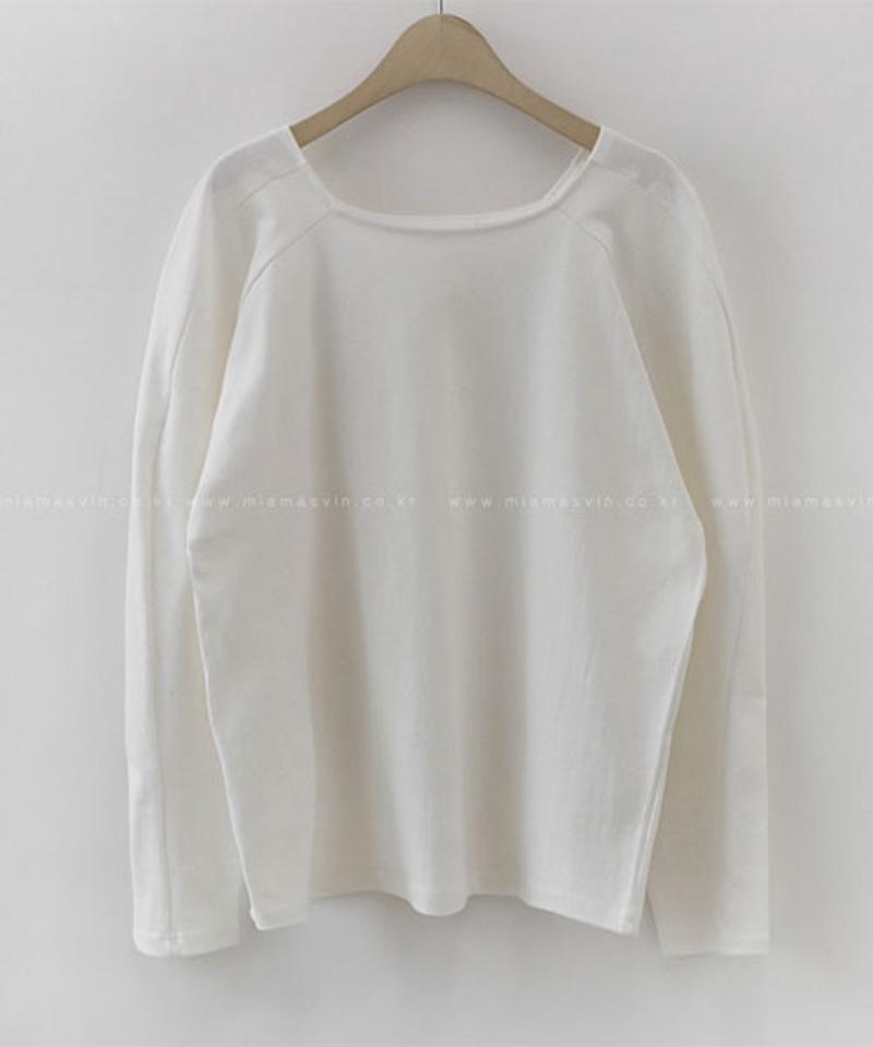 Miamasvin(ミアマスビン)パフスリーブ長袖Tシャツ【3/9up_wo】【メール便】韓国 韓国ファッション　トップス 春 tシャツ 長袖 ロンt パフスリーブ バルーン袖 レディース ファッション【5】 ☆