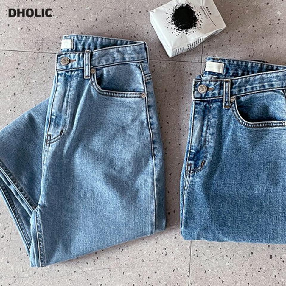 テーパードデニムパンツ・全2色・t64900 レディース 【pt】【韓国 ファッション ボトムス パンツ ロング デニム デニムパンツ ストレート テーパード ベルトループ スリム 美脚 10分丈 十分丈 カジュアル デイリー 秋 春】