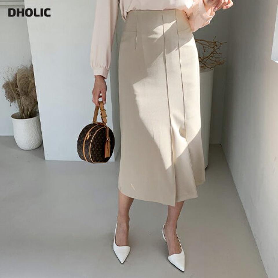 Hラインミディスカート・全3色・t67320 レディース 【sk】【スカート ミディ丈 ミディスカート Hライン 単色 無地 シンプル 大人 きれいめ オフィスカジュアル 春 秋 韓国 ファッション】【ハイホリHIHOLLI】