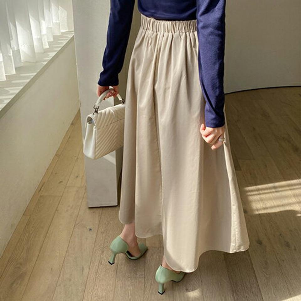 ダブルボタンフレアスカート・全3色・t67318 レディース 【sk】【スカート ロング ロングスカート フレア フレアスカート 単色 無地 シンプル 大人 コットン 綿 春 秋 韓国 ファッション】【ハイホリHIHOLLI】