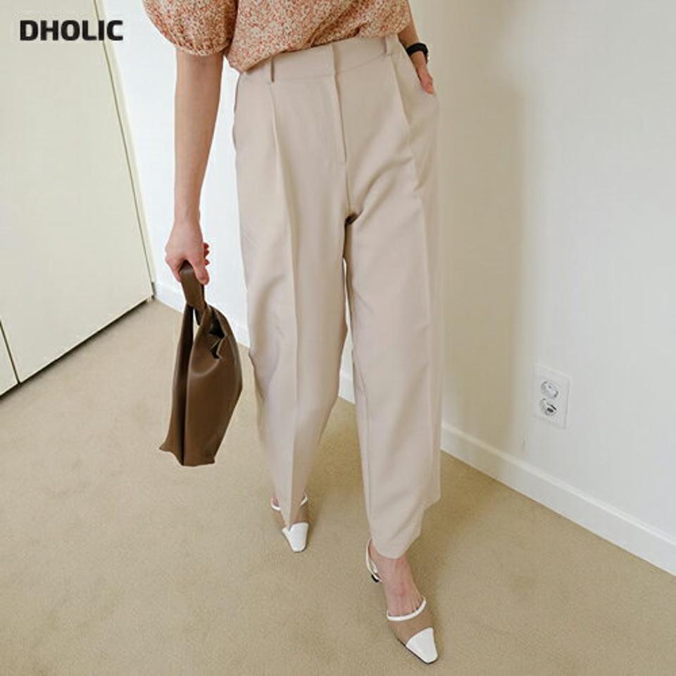 タックワイドスラックス・全3色・t56998 レディース 【pt】【韓国 ファッション ボトムス パンツ スラックス タック ワイド ワイドスラックス オフィスカジュアル ストレート ハイウエスト 細身 無地 体型カーバー 秋 春】