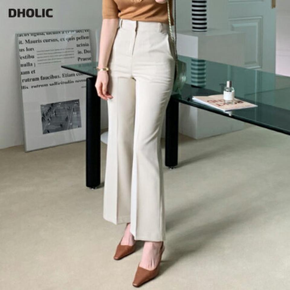 スリムブーツカットパンツ・全3色・t67280 レディース 【pt】【パンツ ズボン ロングパンツ ブーツカット スリム 単色 無地 シンプル ベーシック オフィスカジュアル きれいめ 春 秋 韓国 ファッション】【ハイホリHIHOLLI】