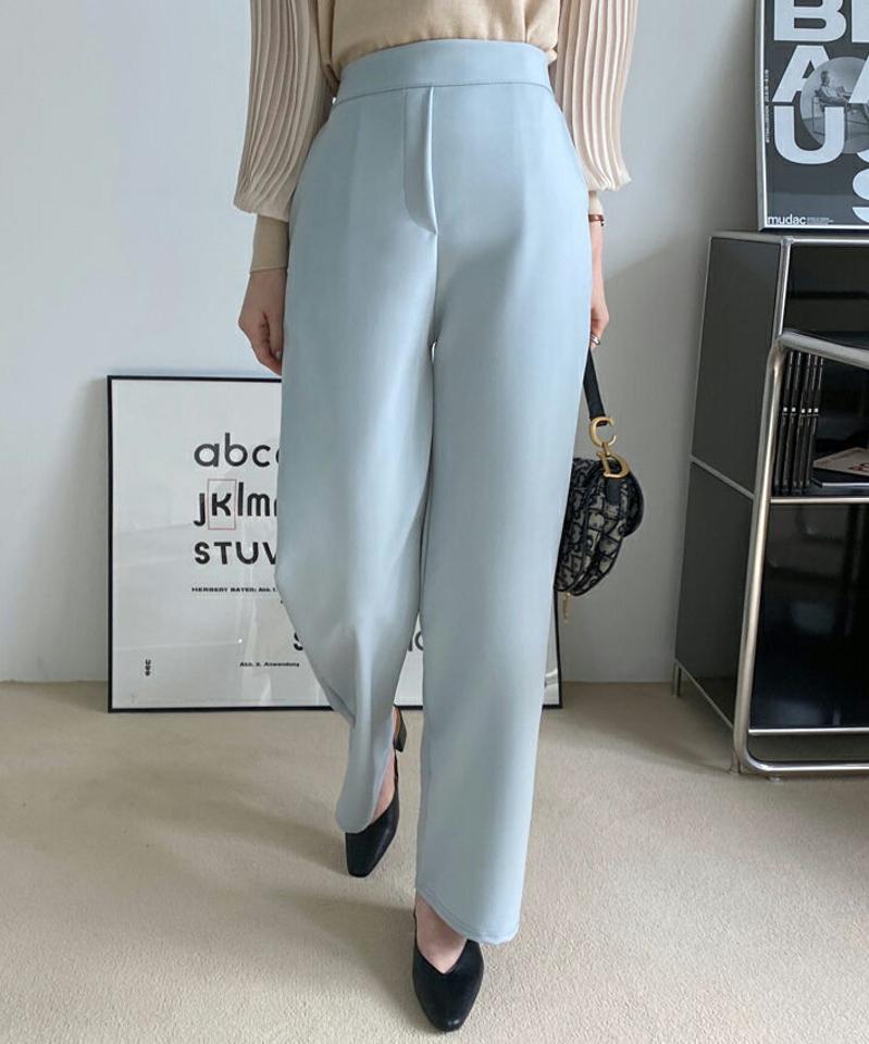 ワイドスラックスパンツ・全4色・t67279 レディース 【pt】【スラックス パンツ ズボン ロングパンツ ワイドスラックス ワイド 単色 無地 シンプル ベーシック 大人 オフィスカジュアル 春 秋 韓国 ファッション】【ハイホリHIHOLLI】