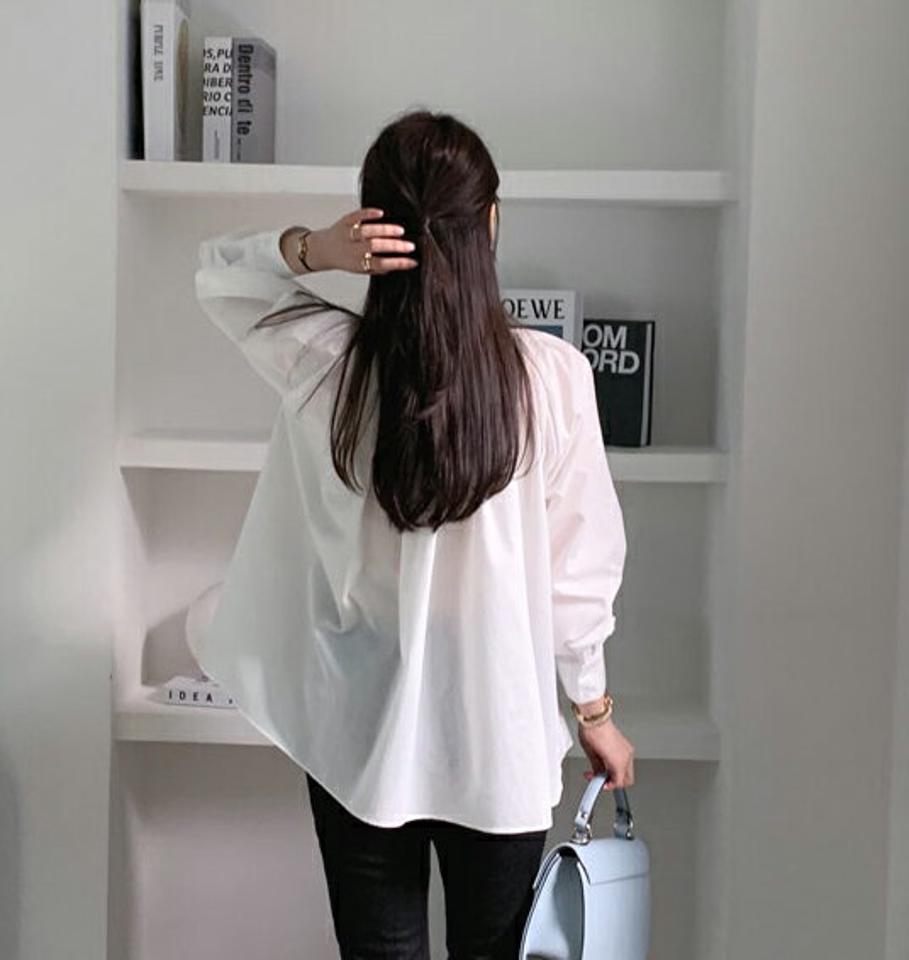 ハイネックリボンブラウス・全2色・t67255 レディース 【bl】【トップス ブラウス 長袖 リボン りぼん ハイネック モダン 大人 きれいめ 春 秋 韓国 ファッション】【ハイホリHIHOLLI】