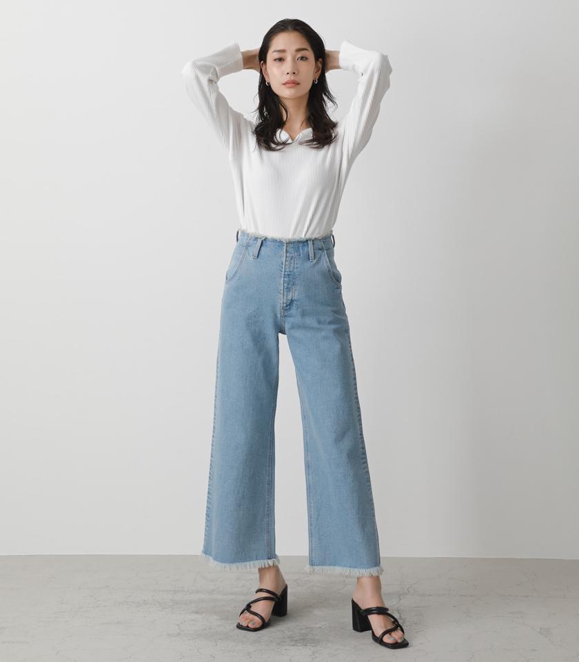 FRINGE DENIM WIDEⅡ/フリンジデニムワイドⅡ