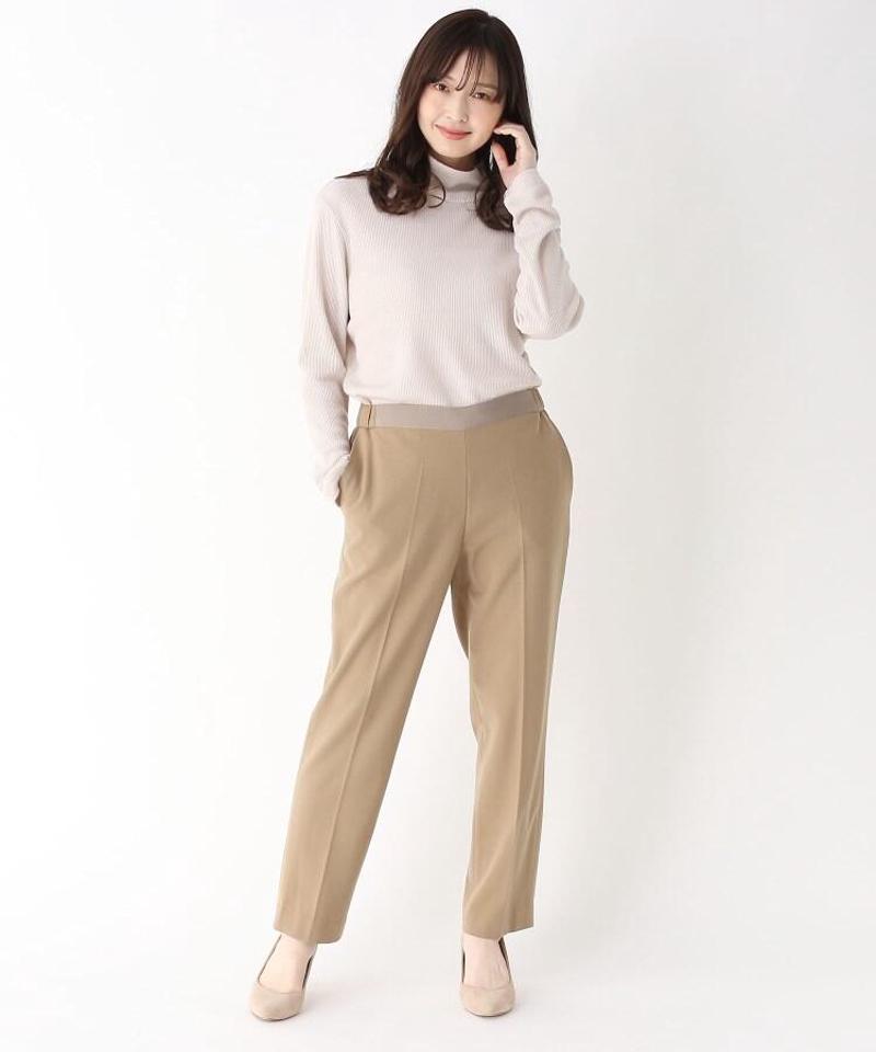 [Lサイズ]ウエスト切り替えテーパードパンツ