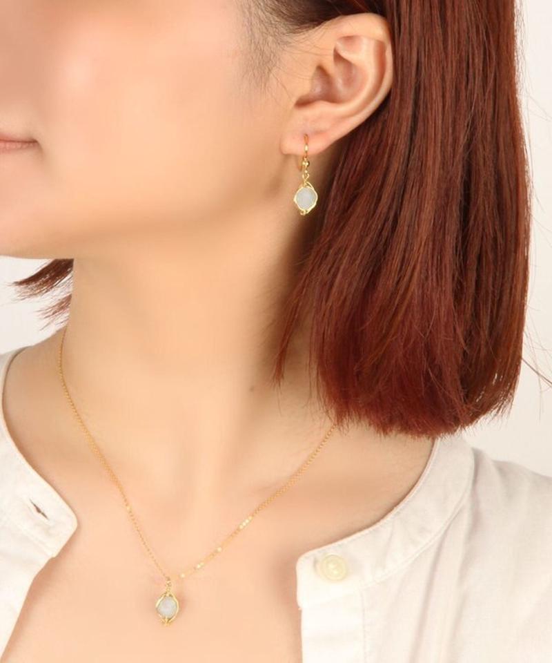 【特別な12誕生石】3月アクアマリンピアス×ネックレスセット