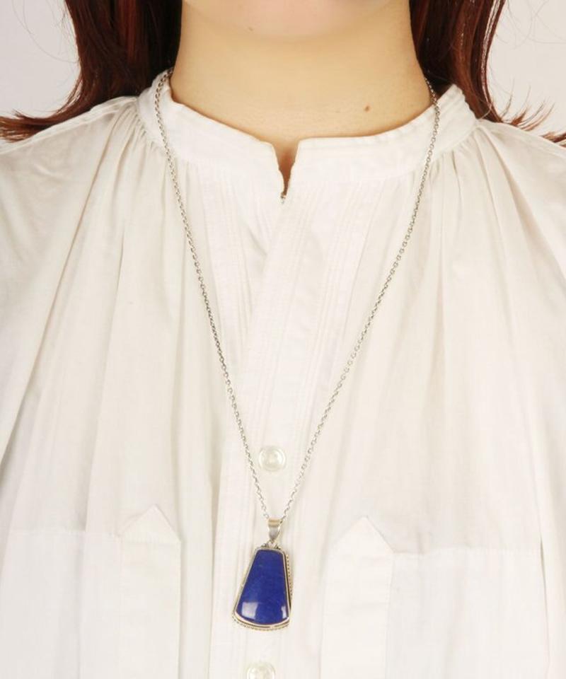 【フランス一点もの】ラピスラズリしずく装飾ネックレス