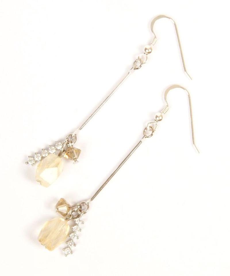 【セットで自分へのご褒美に】シルバー925 シトリンピアスセット