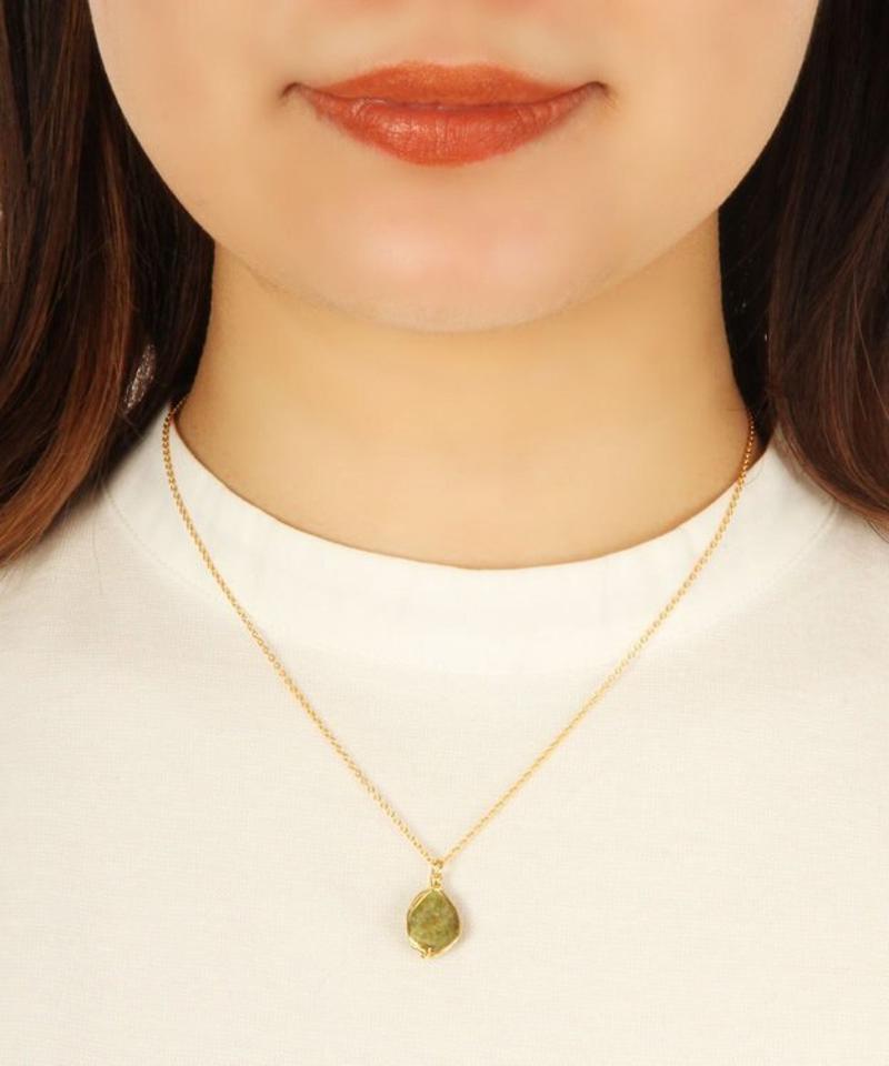 【一発で決まるセットアクセ】K14GF ペリドットネックレス＆リングセット