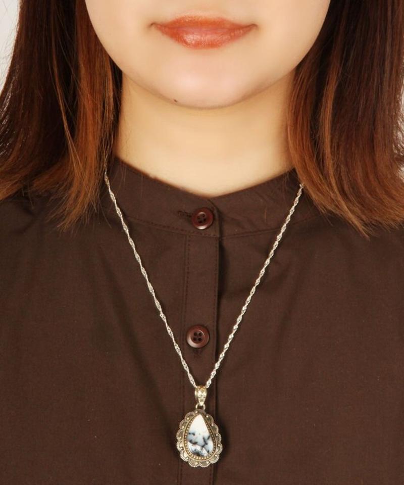 【厳選のフランス買付】デントリティクアゲートネックレス