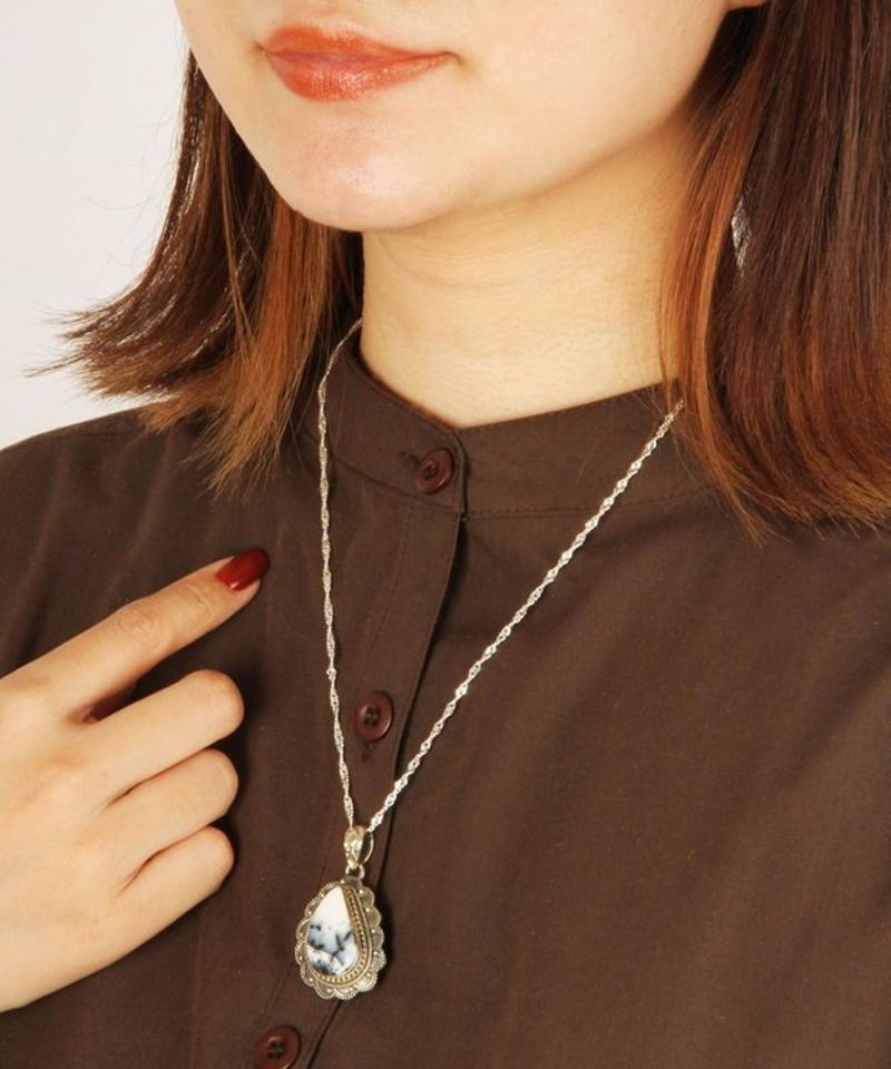 【厳選のフランス買付】デントリティクアゲートネックレス