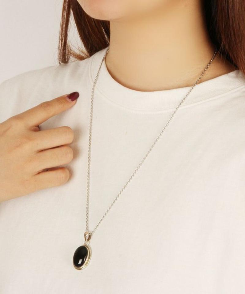 【フランス買付け1点もの】オニキス楕円二重ネックレス