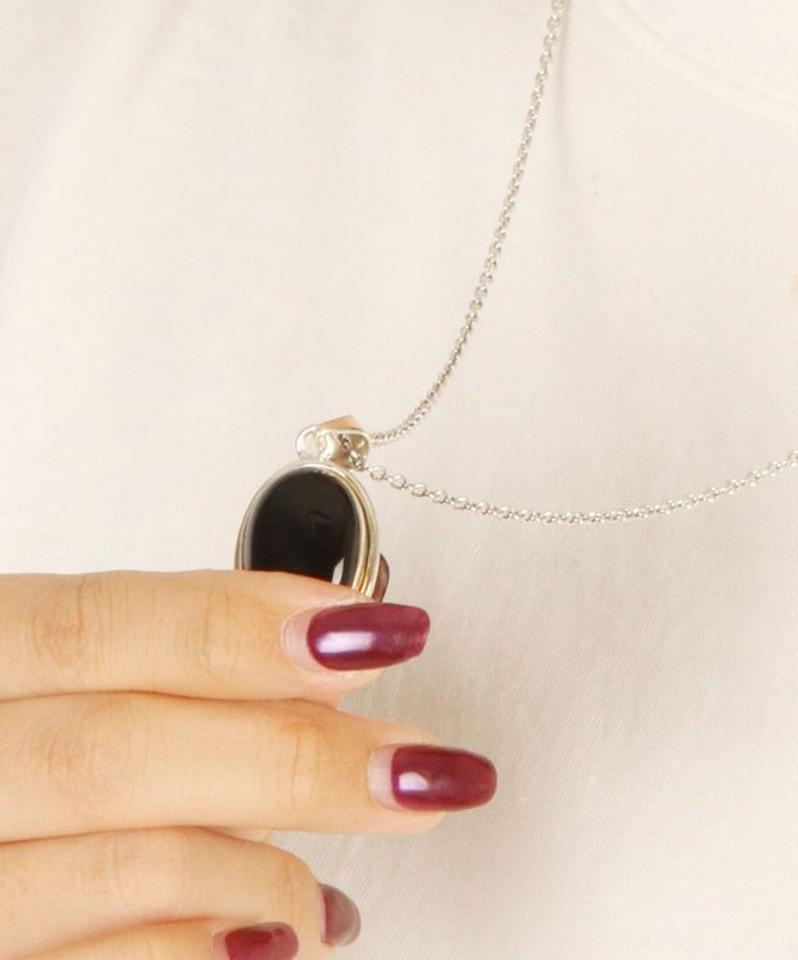 【フランス買付け1点もの】オニキス楕円二重ネックレス
