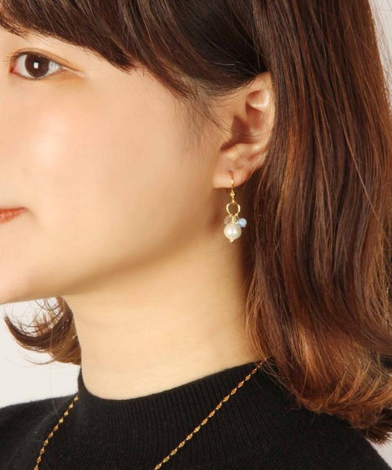 【大切な人へ贈る特別ギフト】K14GF 淡水パールネックレス＆ピアスセット