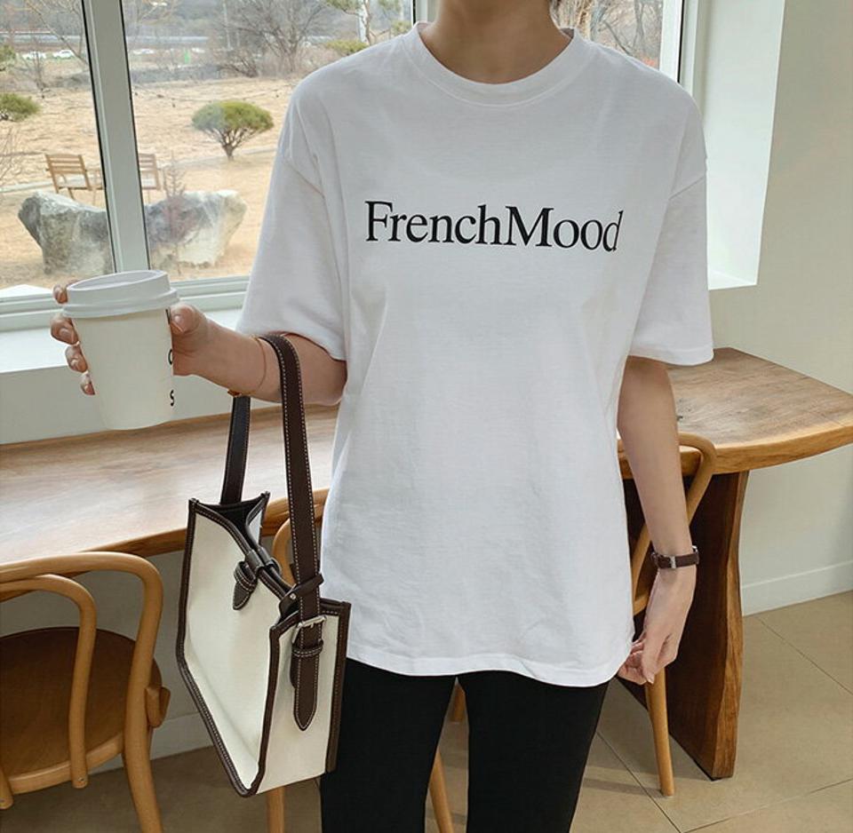 MAYBLUE(メイブルー)レタリングスリット半袖Tシャツ【3/12up_go】Tシャツ　トップス　レタリング　英字メッセージ　半袖　サイドスリット【5】