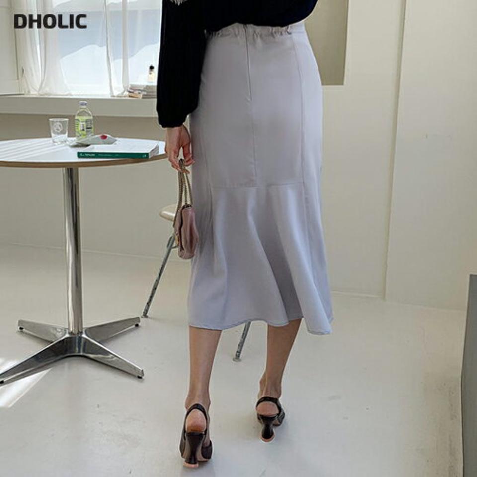 バックフレアスカート・全3色・t67466 レディース 【sk】【スカート ミディ丈 ミディスカート フレア フレアスカート 単色 無地 シンプル フェミニン かわいい 可愛い 春 秋 韓国 ファッション】【ハイホリHIHOLLI】